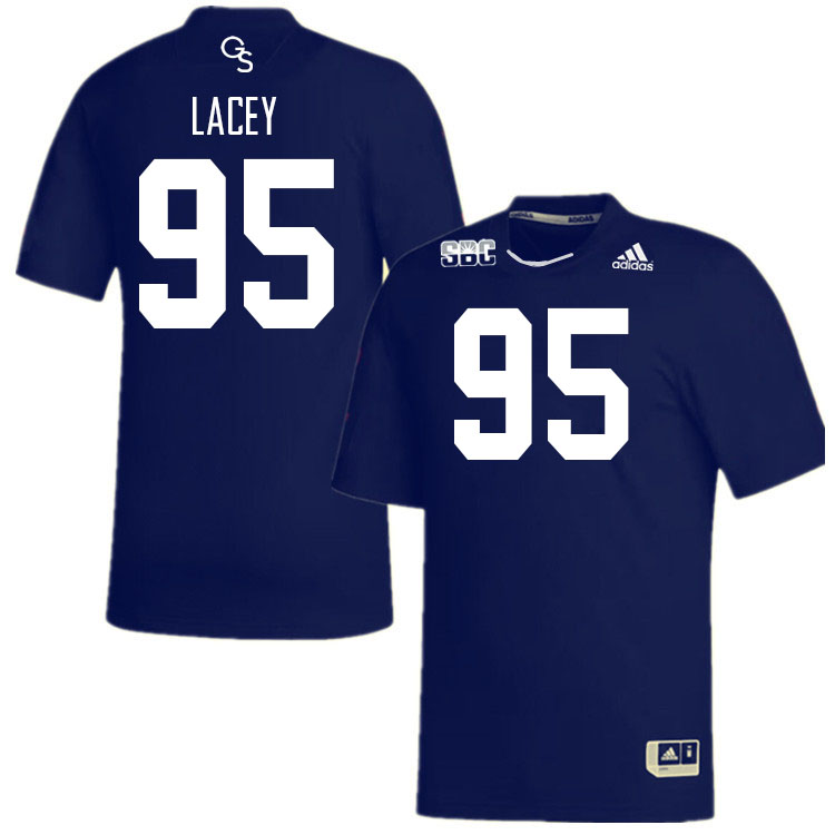 Men #95 Alijah Lacey Georgia Southern Eagles College Football Jerseys Stitched Sale-Navy